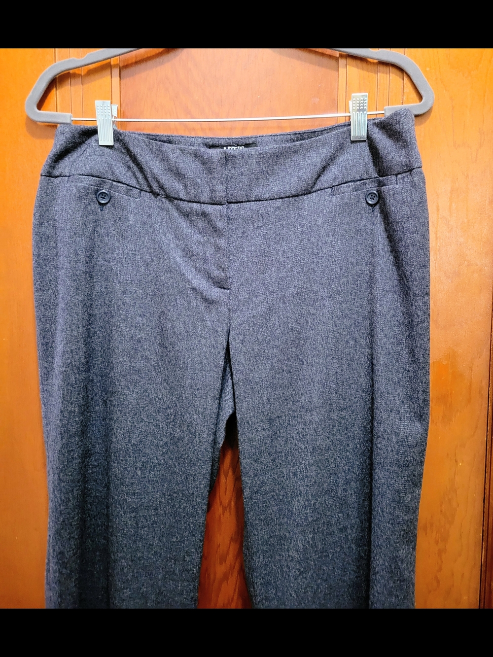 Apt. 9 Charcoal Gray Wide-Leg Dress Trousers
